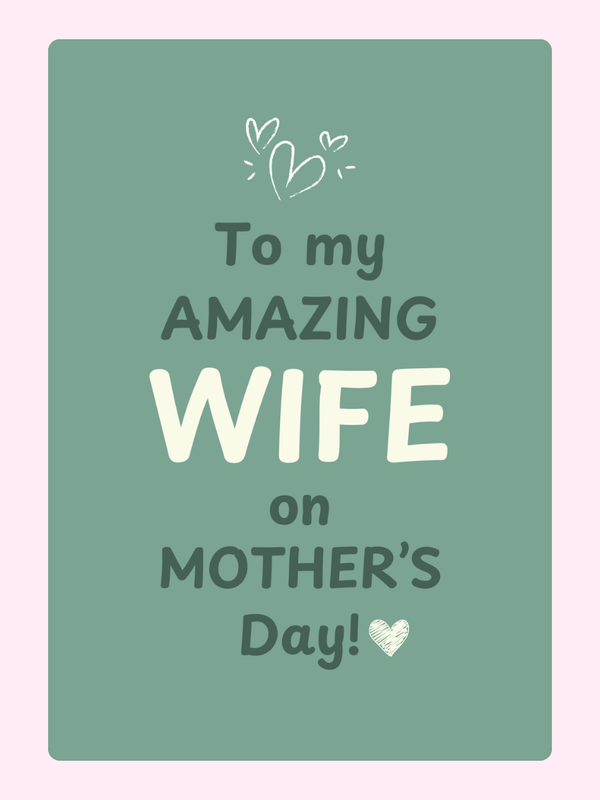 Mother's Day card for wife