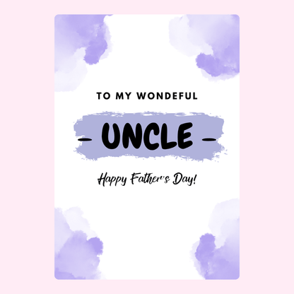 Father's Day card for Uncle.