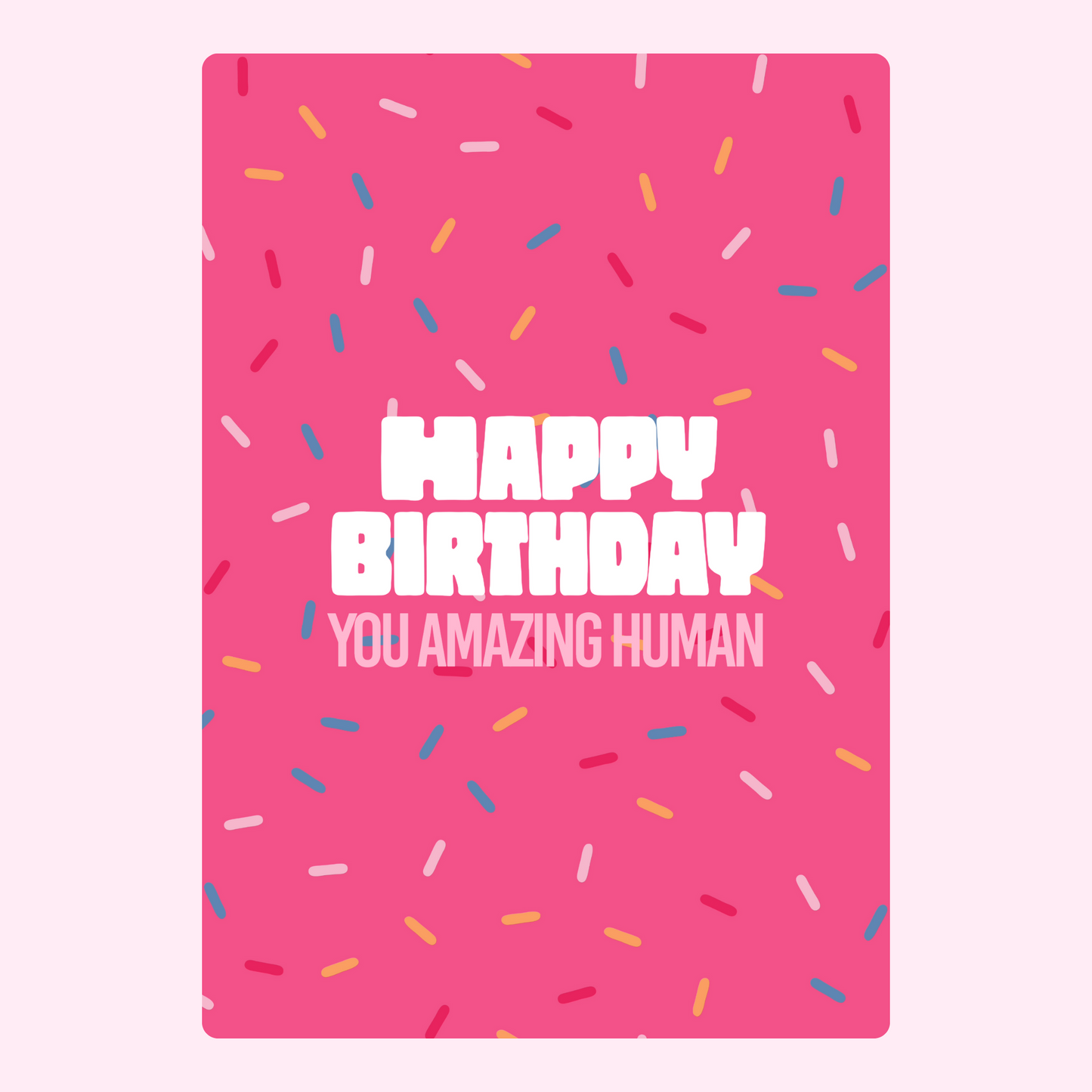 Happy Birthday card with sprinkles