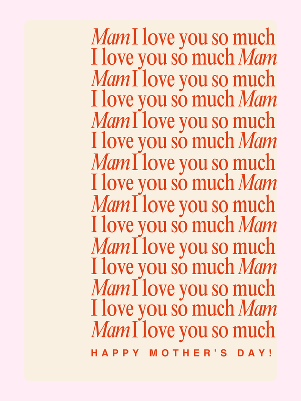 Mam I Love You So Much Cake Card, for Mum