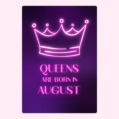 Purple August birthday design.