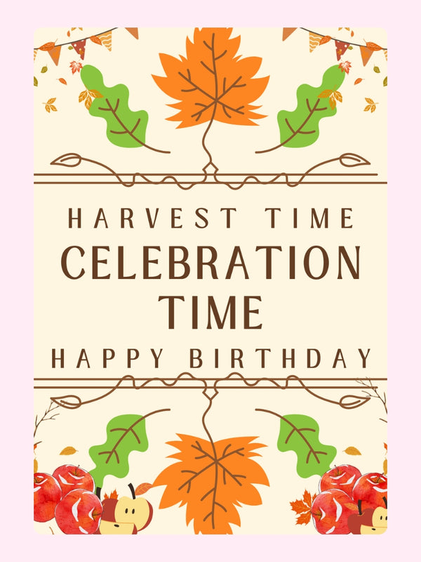 Harvest Birthday Gift Cake Card