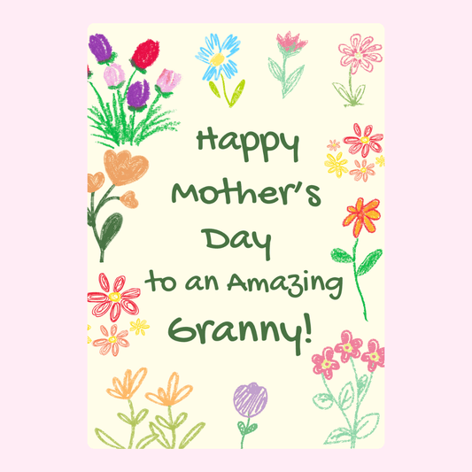Mother's Day card for Granny with flowers