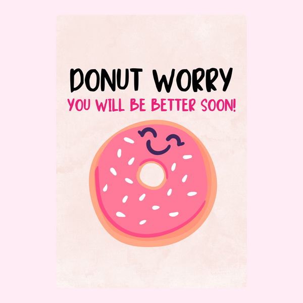 Donut Worry Cake Card cake card