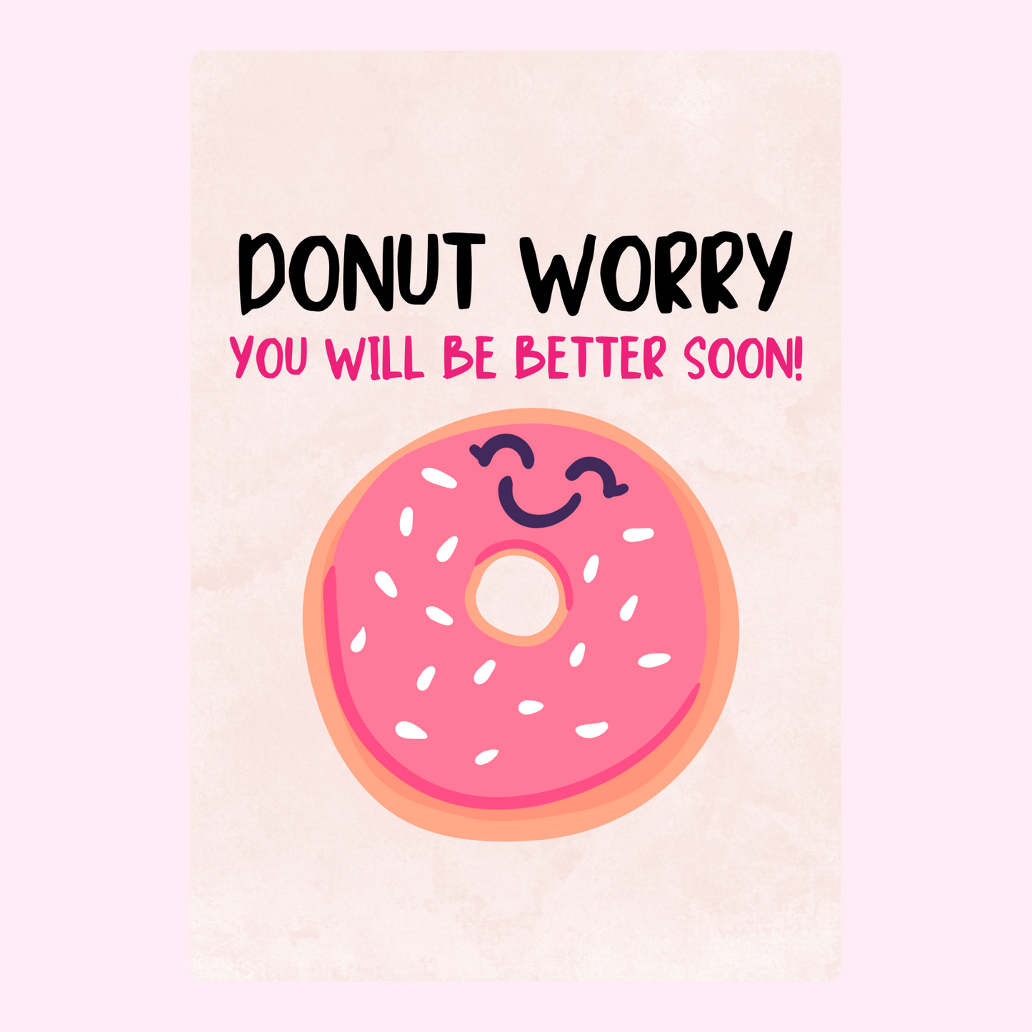 Sobre Mensaje Positivo Tarjeta Con Sobre WBdesignz - Donut Worry, Get Well Soon WBdesignz Tarjeta Recuperación Sobre Mensaje Positivo Tarjeta Con Sobre WBdesignz - Donut Worry, Get Well Soon WBdesignz Tarjeta Recuperación