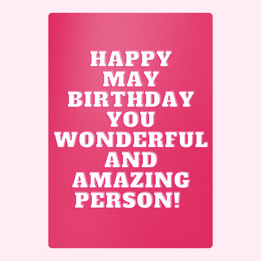 Happy May Birthday
