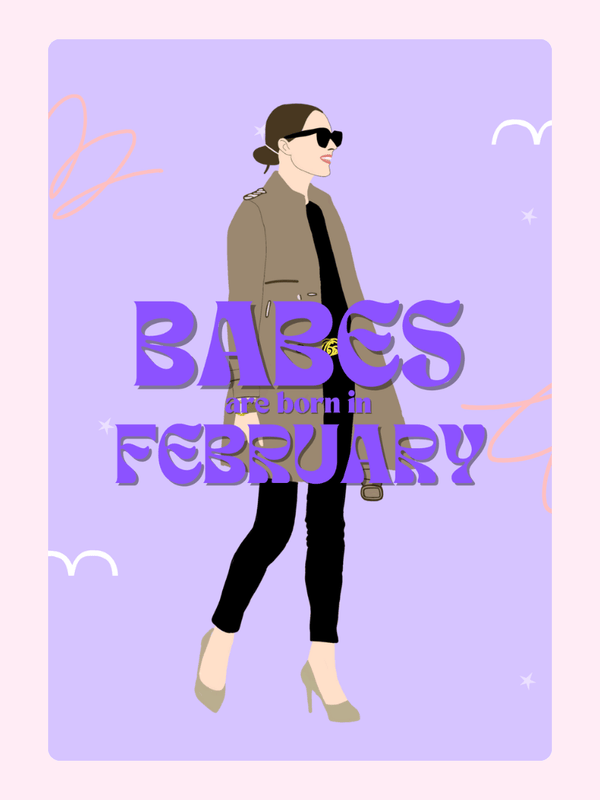 Babes Born In February Cake Card, birthday
