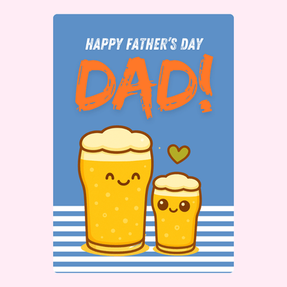 Father's Day card with cartoon beer glasses - 6_ba67c02d