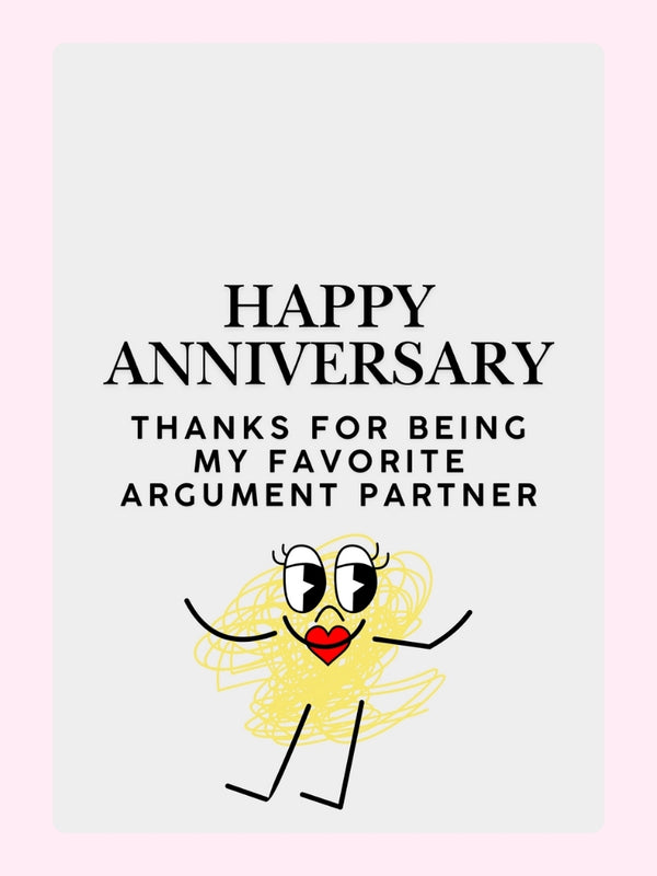 Happy Anniversary My Favourite Parthner Cake Card, for a boyfriend