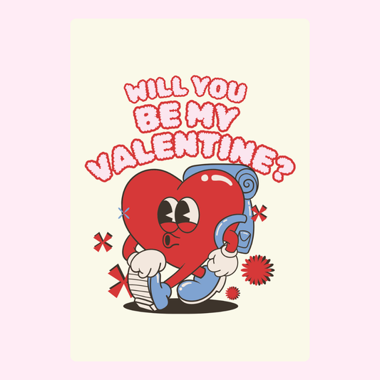 Will You Be My Valentine? heart character