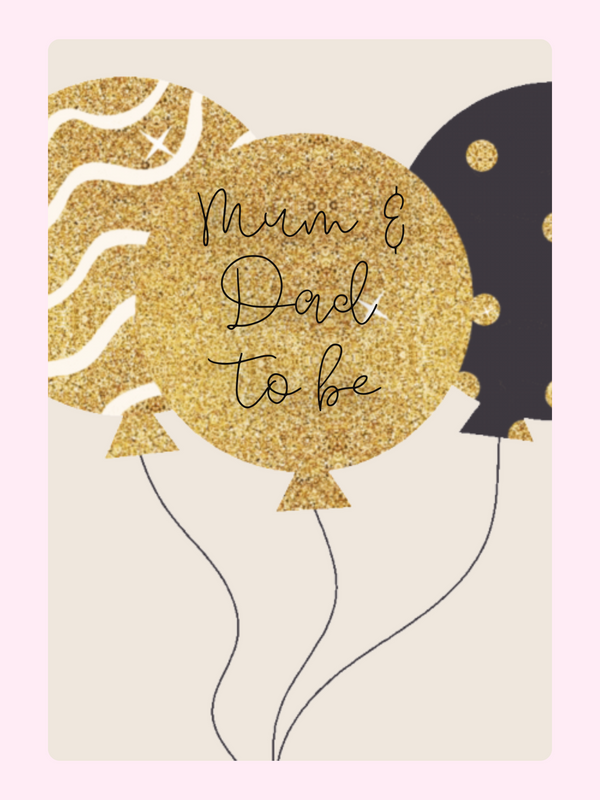 Mum & Dad to be card with gold balloons - 6_f5b52418