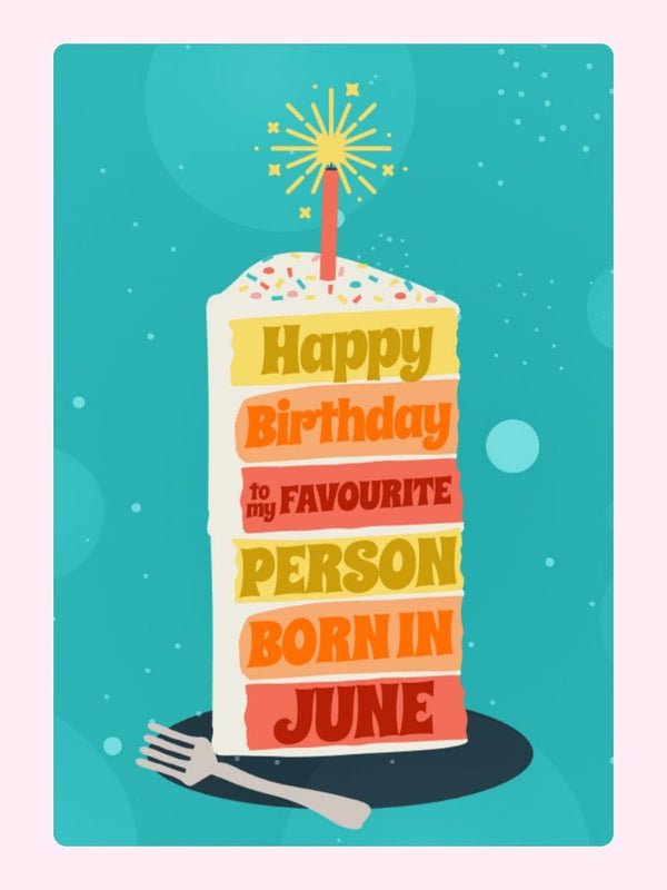 Birthday cake with candle and text.