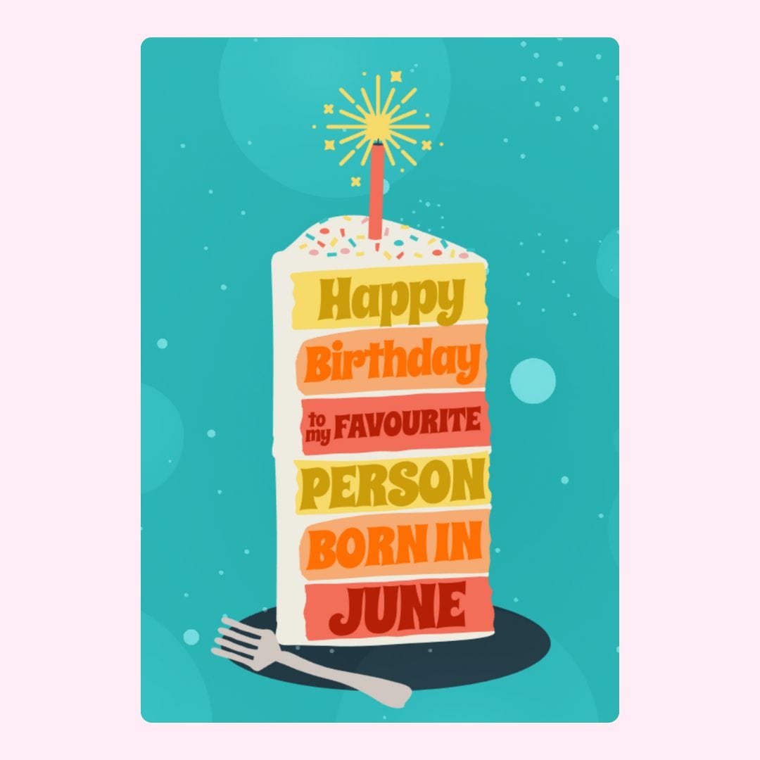 Birthday cake with candle and text.