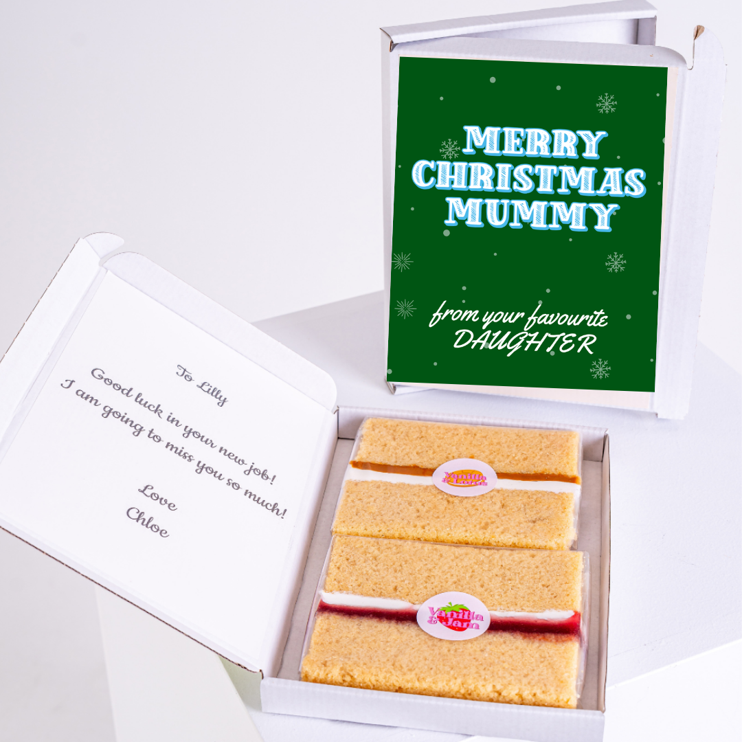 Christmas cake gift box for Mummy from Daughter