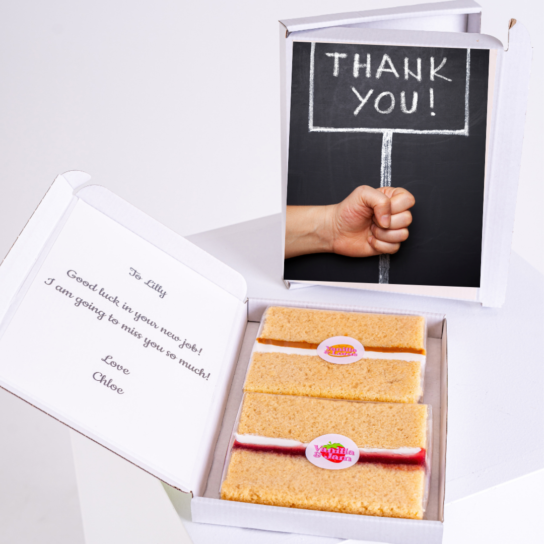 Thank you cake box for Lilly - Goodbye and good luck!