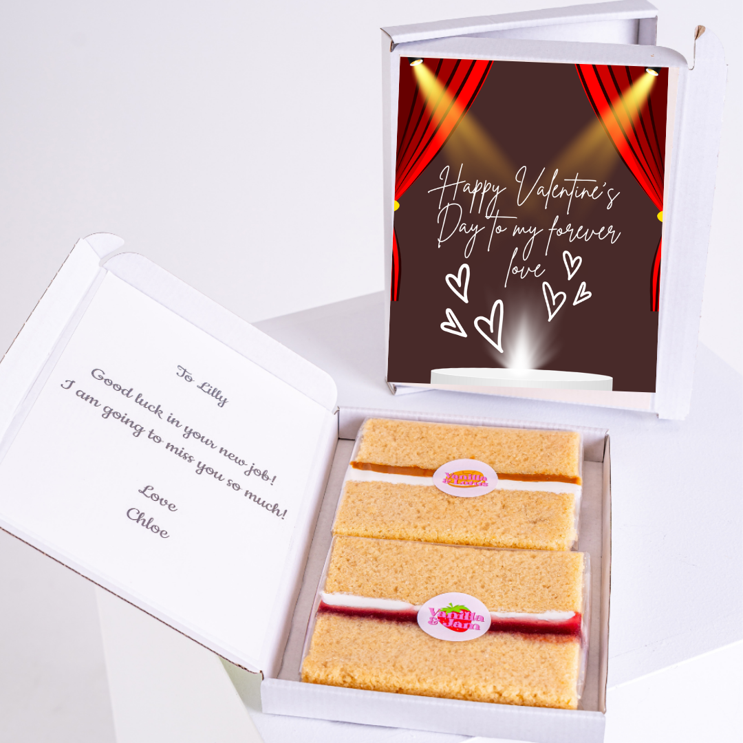 Valentine's Day cake gift with message for Lilly, item 70.