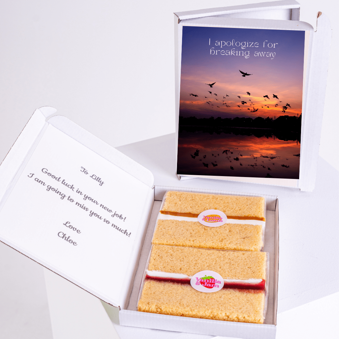 Goodbye cake and card I apologize for breaking away for Lilly.