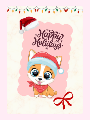 Happy Holidays Corgi