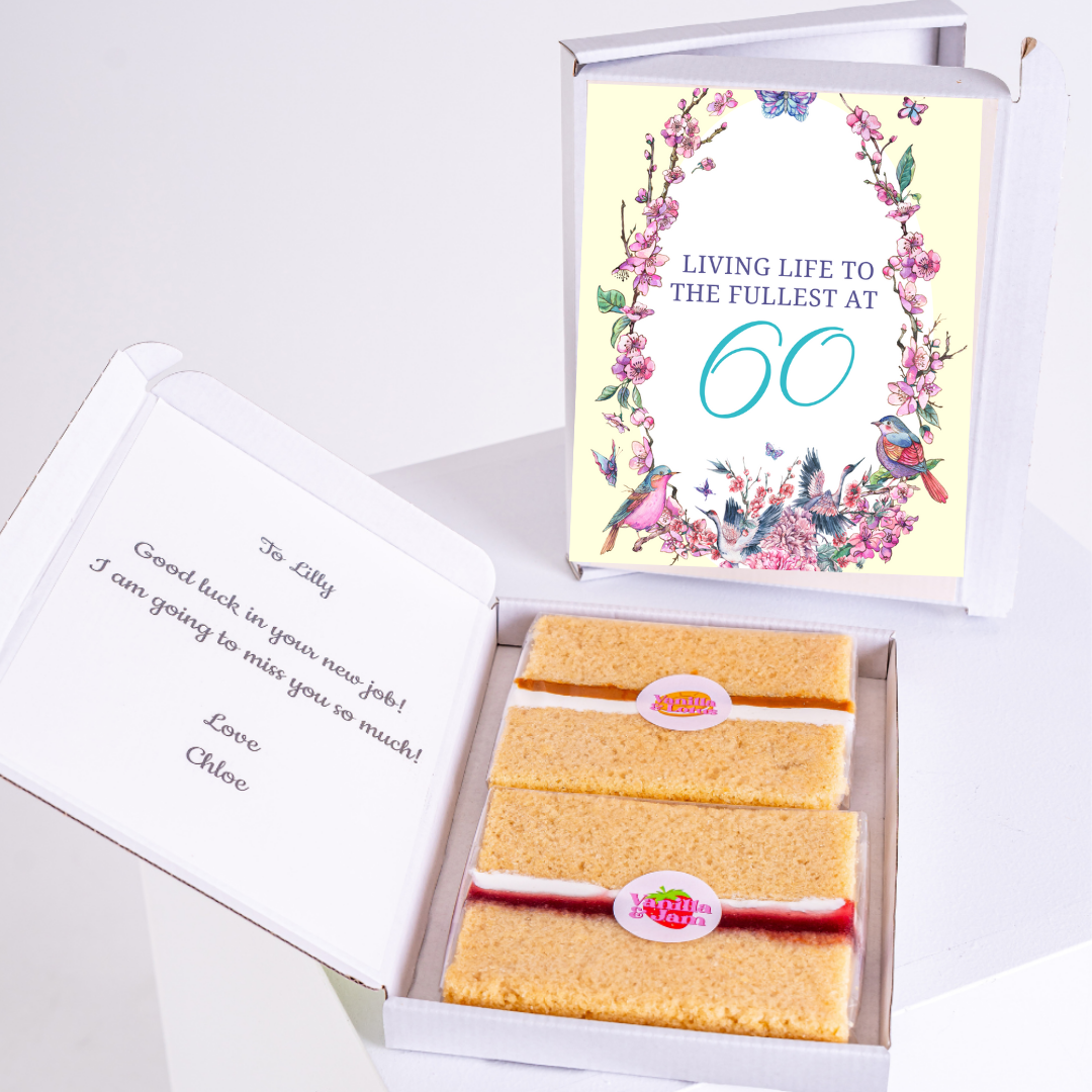 60th Birthday Cake Gift Box for Lilly, Living Life to the Fullest