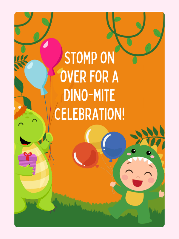 Dino-mite celebration with balloons.