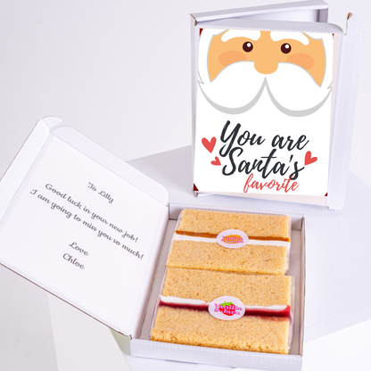 Santa-themed cake gift box for Lilly, You are Santa's favorite