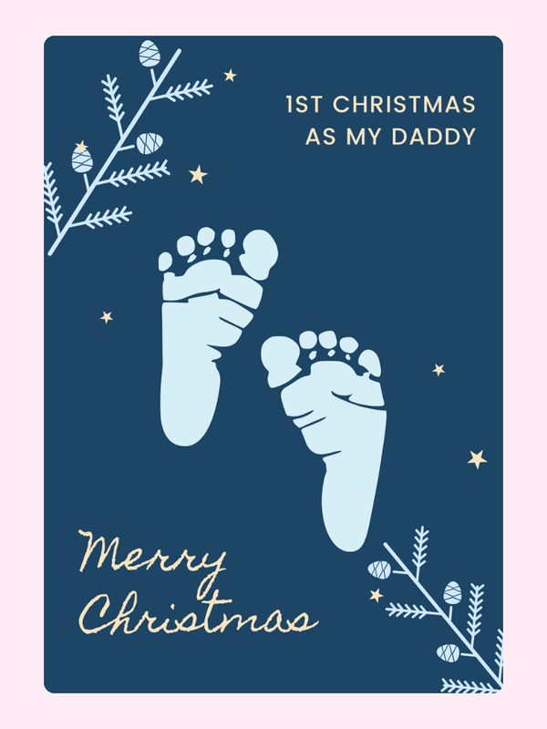 1st Christmas As My Daddy Cake Card