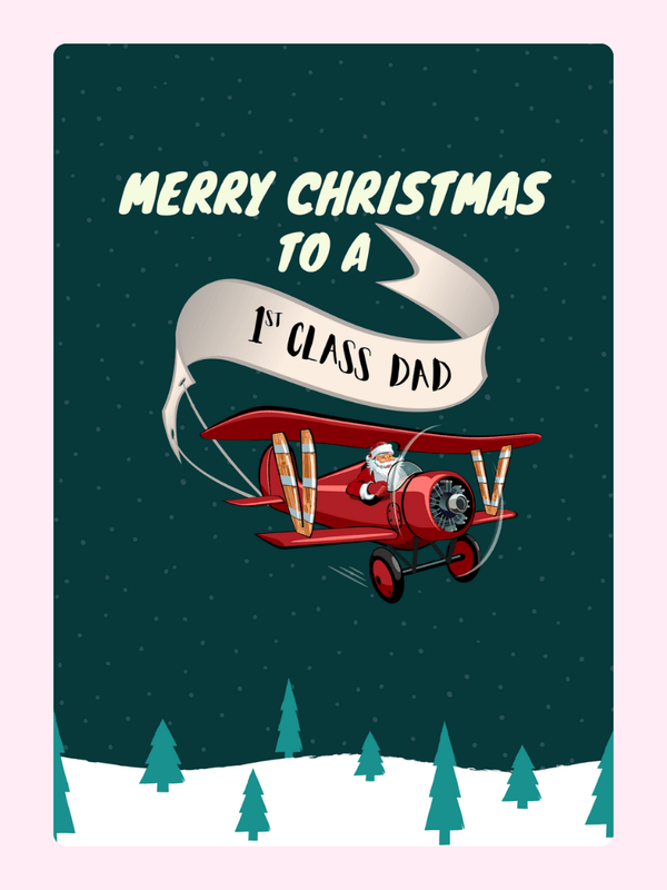 1st Class Dad Cake Card