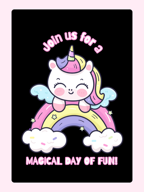 Join us for a magical day of fun with a unicorn!