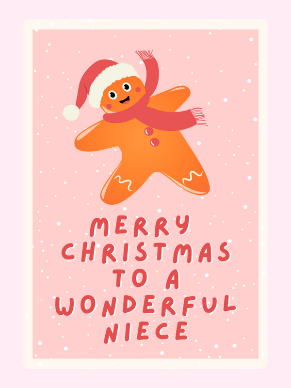 Gingerbread Cake Card, for a niece