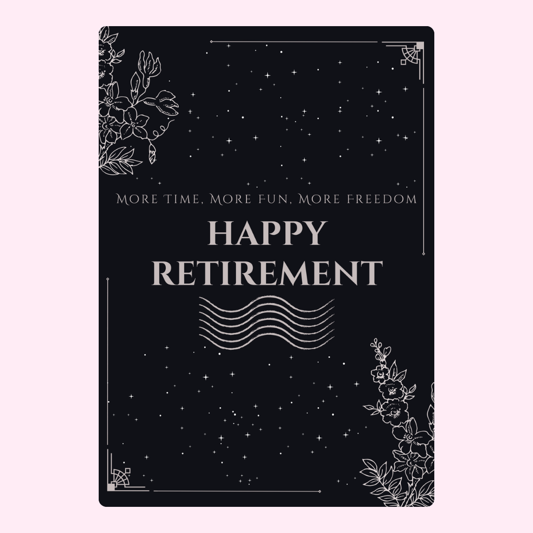 Happy Retirement card, more time, fun, freedom