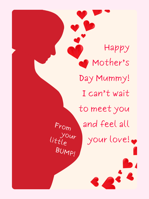 I Can't Wait To Meet You Cake Card, Mother's Day