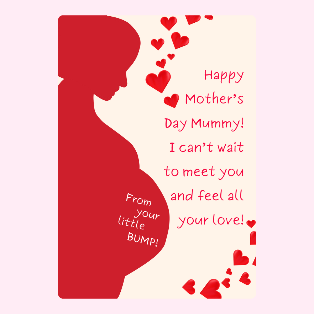 Mother's Day card from bump