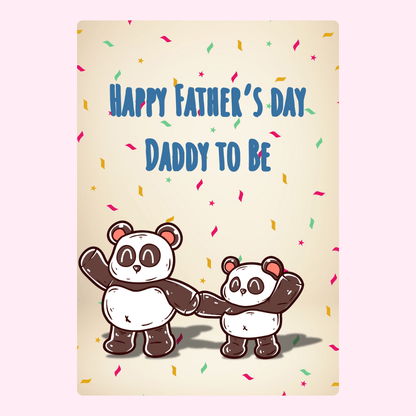 Father's Day card with pandas, Daddy to Be