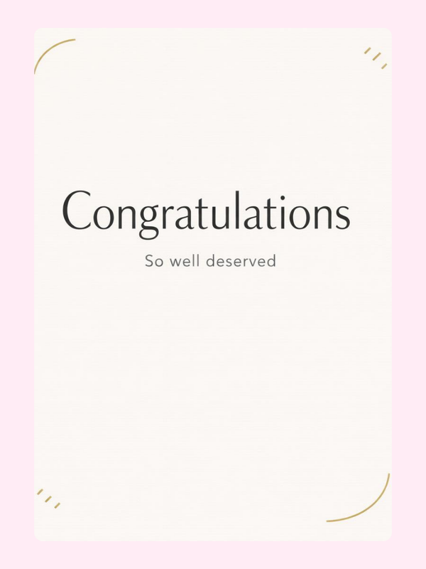 Congratulations So Well Deserved Cake Card