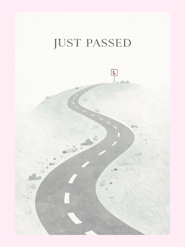 Just Passed Open Road Driving Test Cake Card