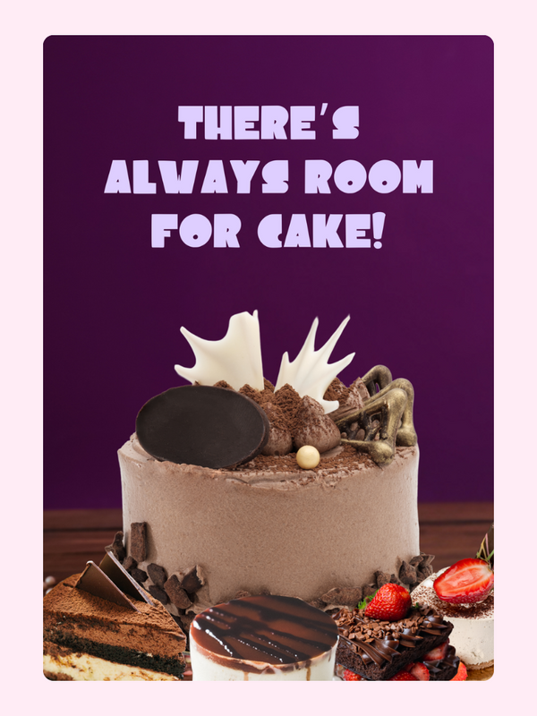 Always Room For Cake Cake Card, birthday