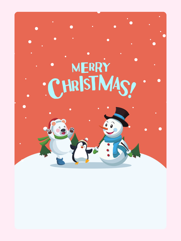 Merry Christmas74 Cake Card, for kids