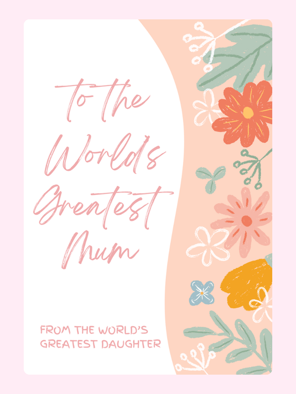 Greatest Doughter Cake Card, for Mum