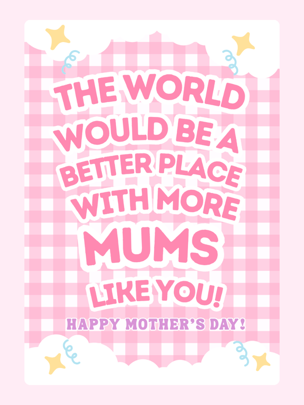 Happy Mother's Day3 Cake Card, for Mum