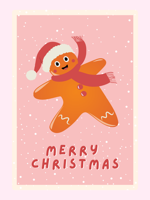 Gingerbread Christmas Cake Card