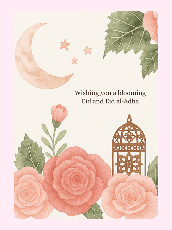 A Blooming Eid Cake Card