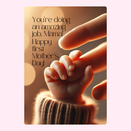 baby hand & adult finger.