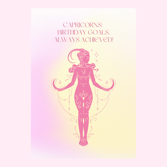 Capricorn birthday goals art