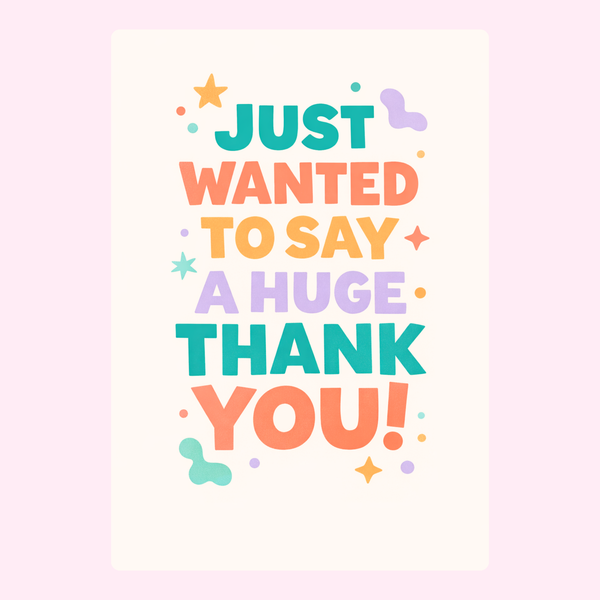 A Huge Thank You Cake Card