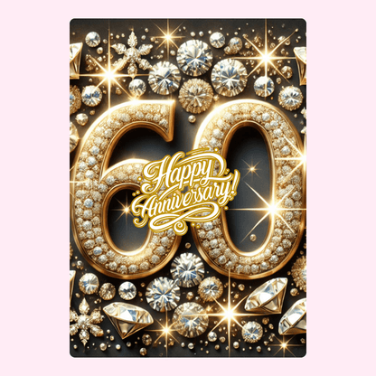 Happy 60th Anniversary card with diamonds (7_aab19329)