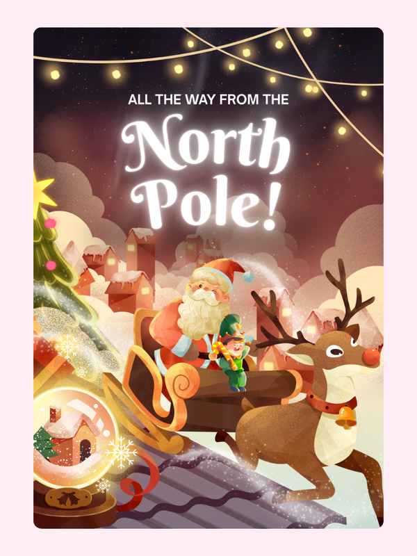 North Pole Cake Card, Christmas