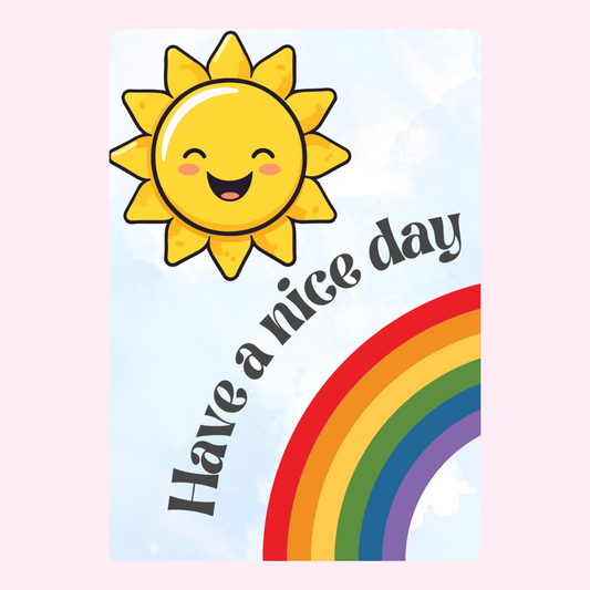 Cute sun and rainbow Have a nice day image