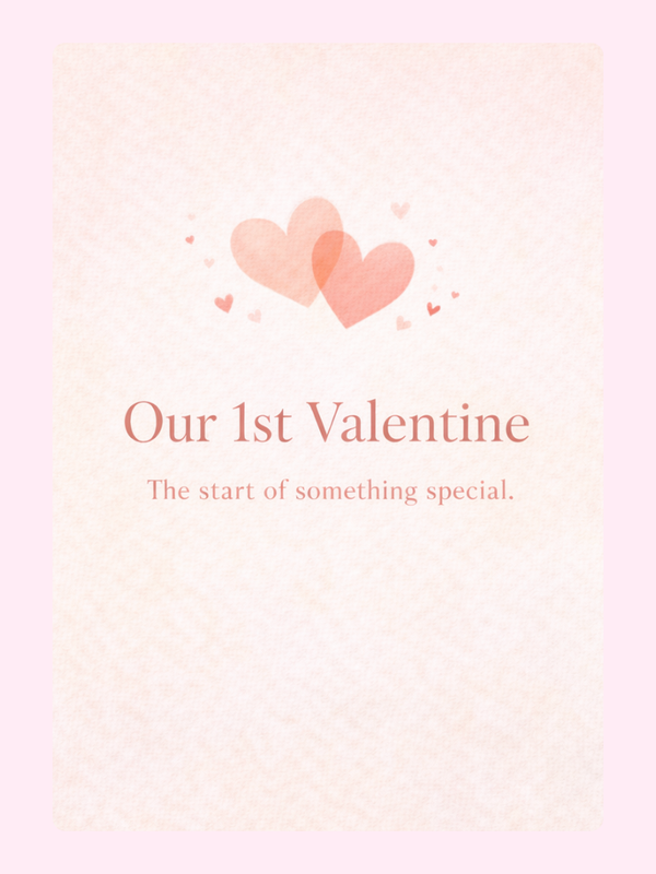 Our 1st Valentine Something Special Cake Card