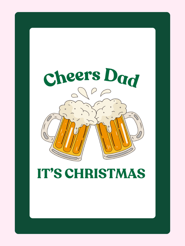 Cheers Dad It's Christmas Cake Card