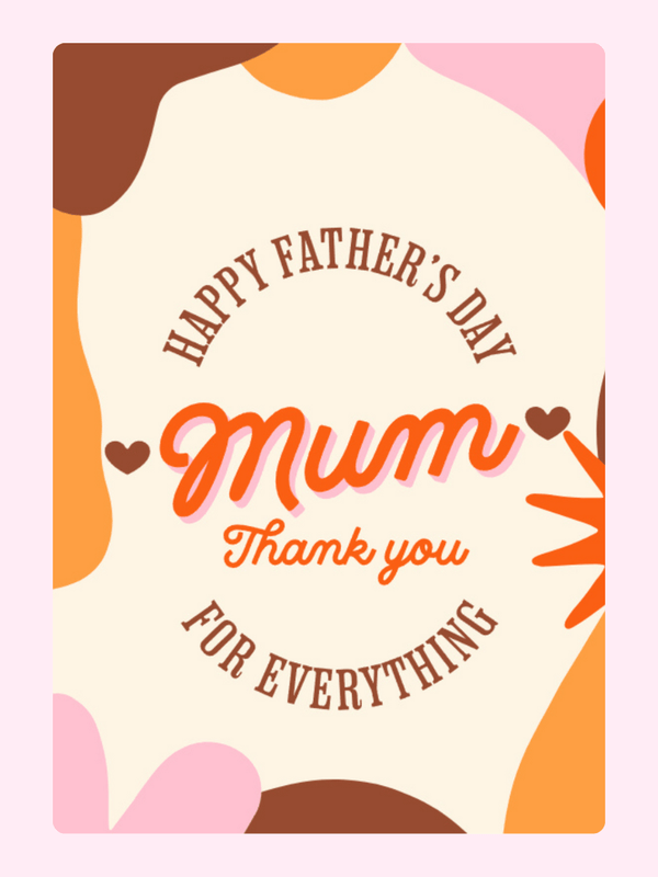 Mum Thank You Cake Card